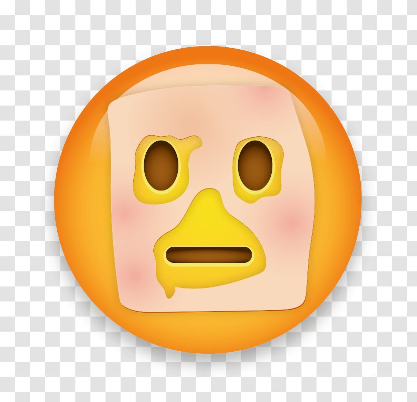 Emoji IPhone Smiley Emoticon - Orange - Floater Transparent PNG
