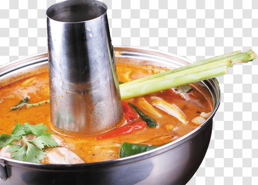 Hot Pot Tom Yum Fish Soup Thai Cuisine And Sour - Shrimp Transparent PNG