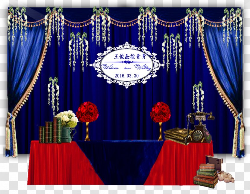 Stage Wedding - Decor - Blue Set Transparent PNG