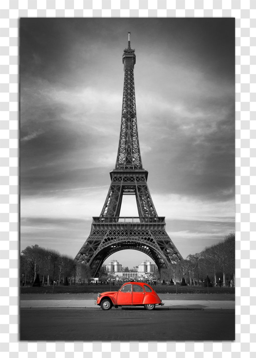 Eiffel Tower Black And White Photography Painting - Monochrome - Citroen Transparent PNG