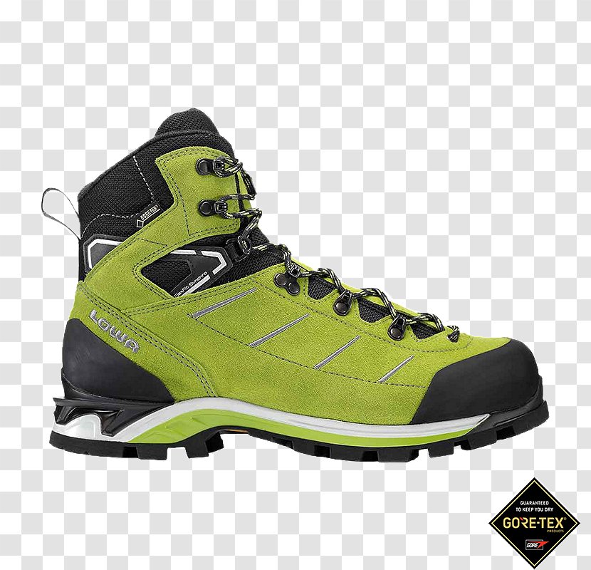 Lowa Men's Valbona II GTX Pro Alpine Boots Hiking Boot Shoe - Walking - Leggings Black Lime Transparent PNG