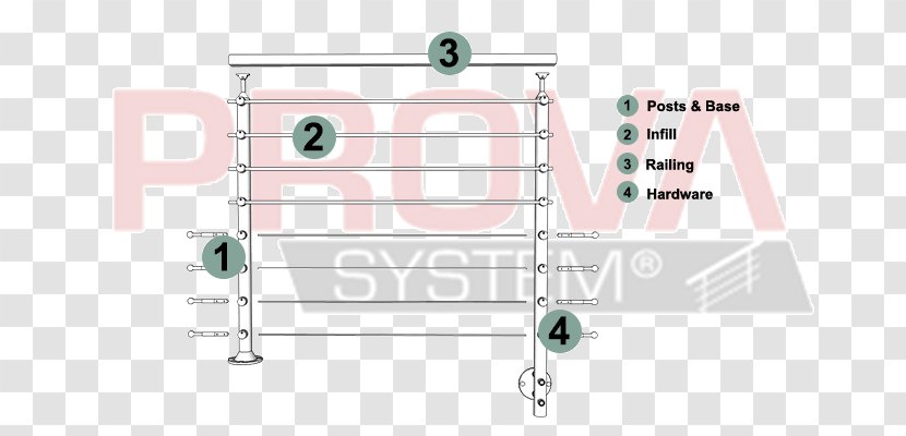 Guard Rail Cable Railings Deck Railing Handrail - Baluster - Exterior Transparent PNG