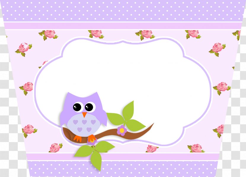 Little Owl Party Paper Printing Convite - Baby Shower Cards Collection Frame Transparent PNG