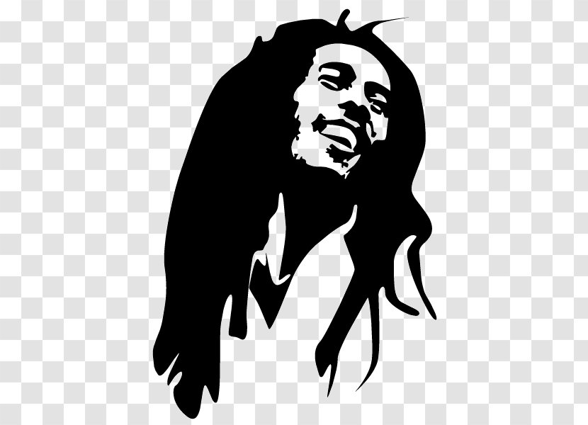 Bob Marley Stencil Nine Mile Reggae Drawing - Tree Transparent PNG