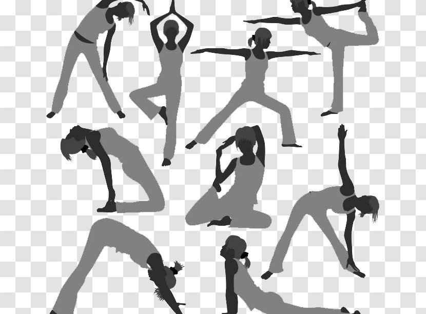 Physical Exercise Yoga Asento Ball - Silhouette - Poses Transparent PNG