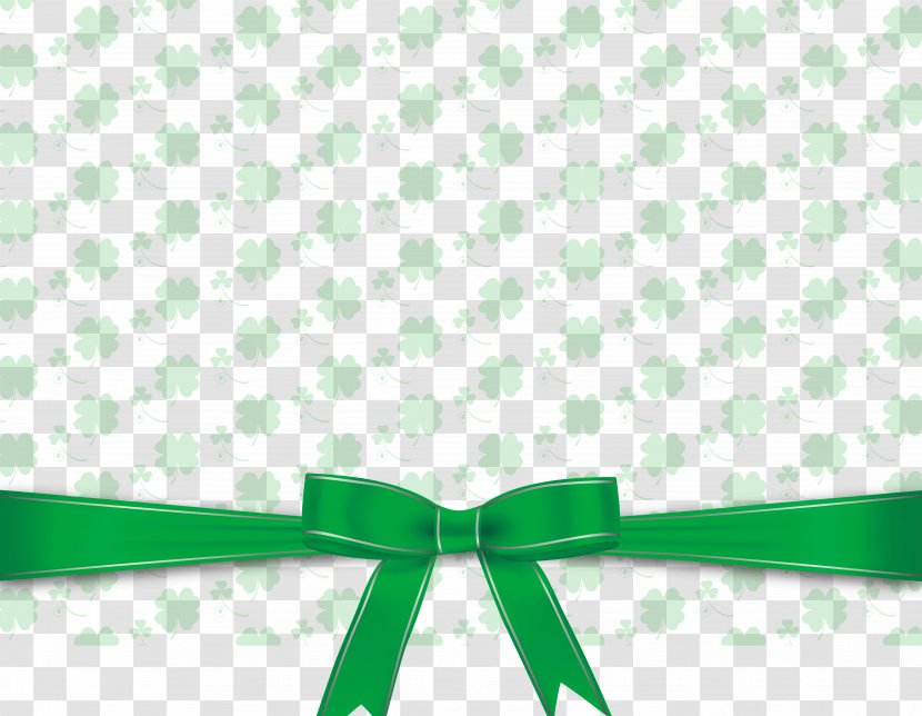 Green Shoelace Knot - Bows And Clover Shading Transparent PNG