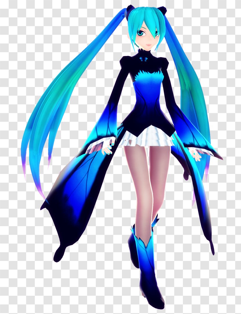 Hatsune Miku MikuMikuDance Butterfly Vocaloid Megpoid - Cartoon Transparent PNG