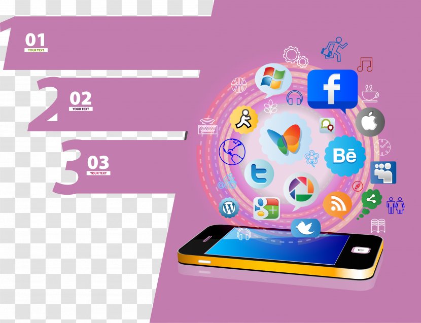 Mobile Device Phone Infographic Interface - Brand - Smartphone Ppt Template Transparent PNG