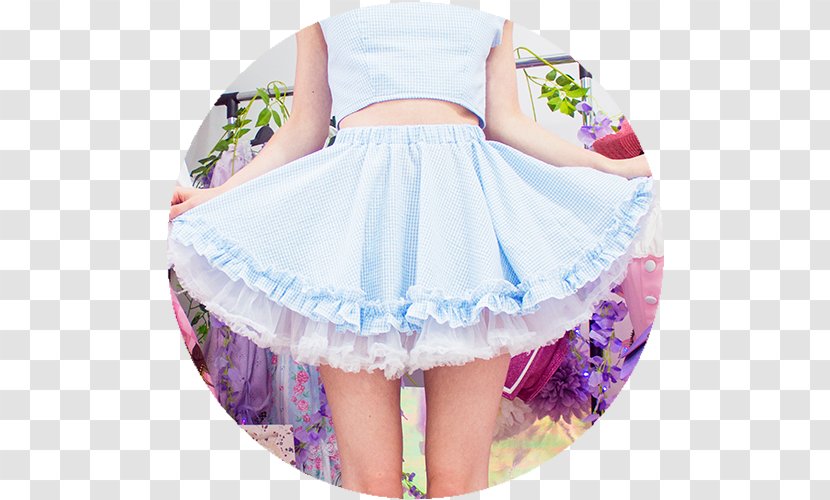 Ruffle Skirt Top Tulle Petticoat - Neckline - Blue Powder Transparent PNG