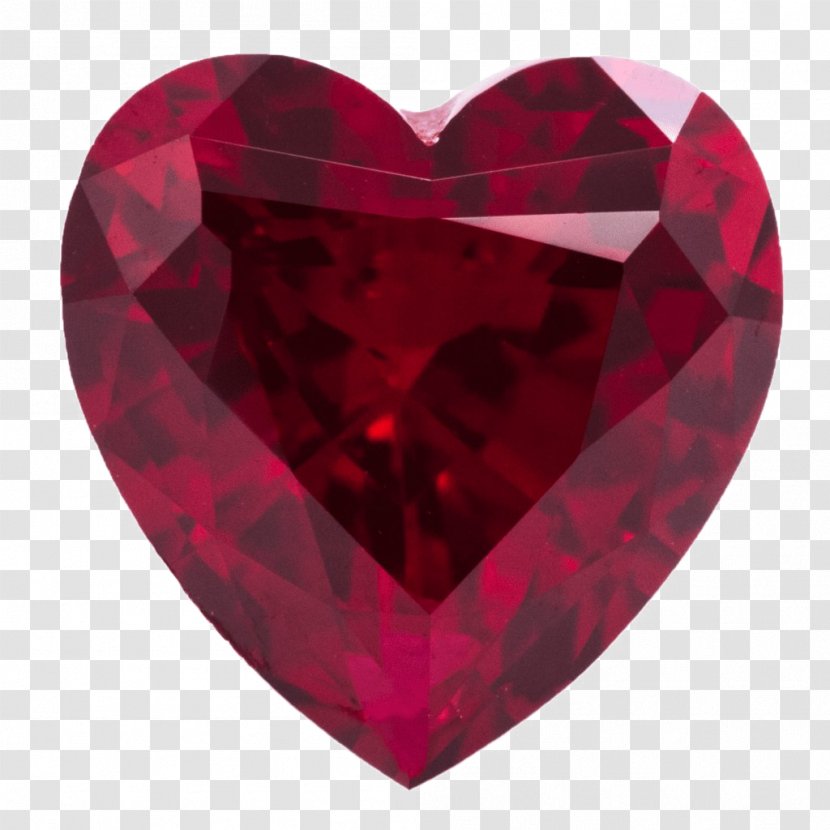 Ruby Gemstone Image Heart Transparent PNG