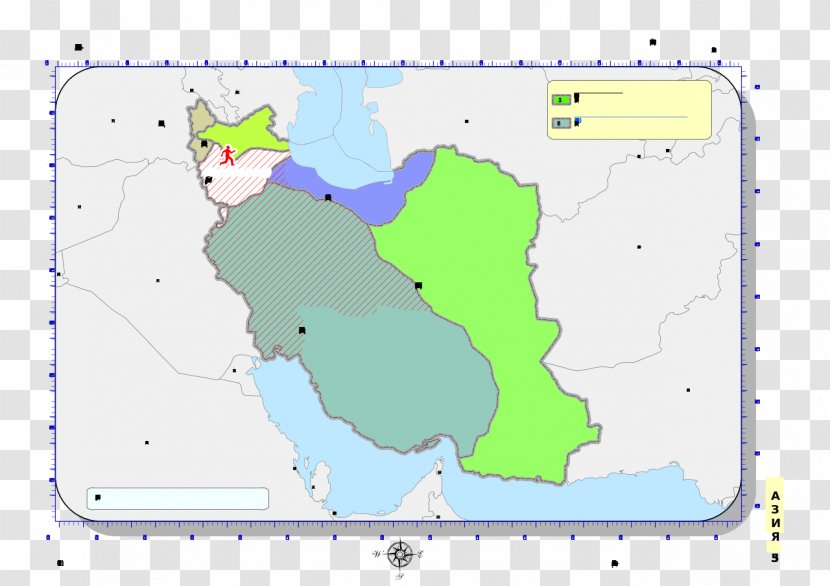 Vector Map Urartu Babylonia Iran - Poster - Old Transparent PNG