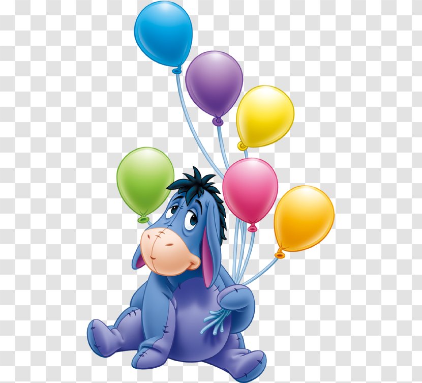 Eeyores Birthday Party Winnie The Pooh Minnie Mouse Pluto - Technology - Hand-painted Blue Donkey Balloons Transparent PNG