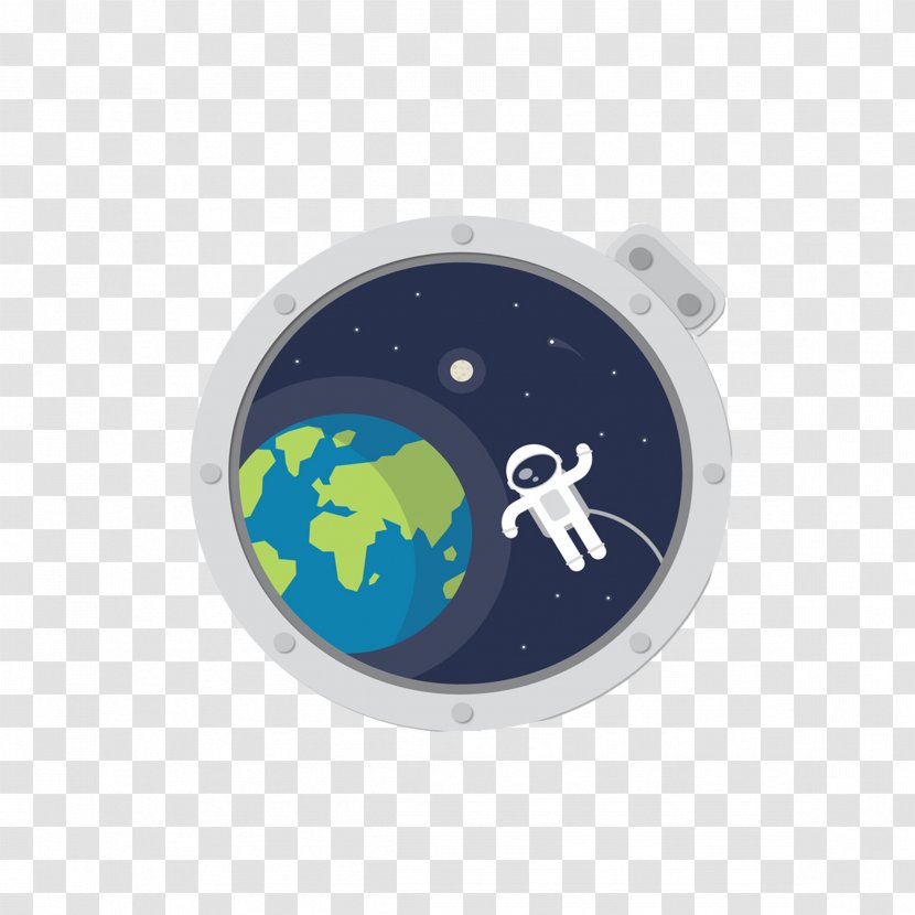 Astronaut Euclidean Vector Outer Space - Extravehicular And The Earth Transparent PNG