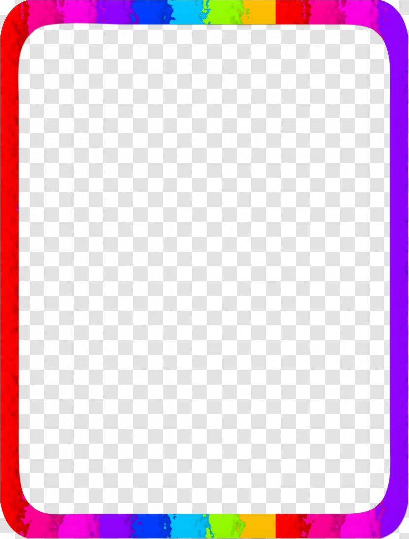 Area Purple Pattern - Rainbow Border Cliparts Transparent PNG
