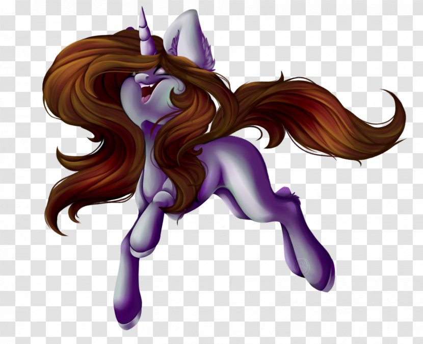 Horse Pony Vertebrate Purple - Flower - Unicor Transparent PNG