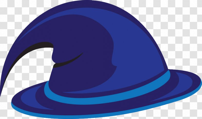 Witch Hat Blue Straw - Magician Transparent PNG
