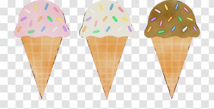 Ice Cream Cone Background - Frozen Dessert - Vanilla Dairy Transparent PNG