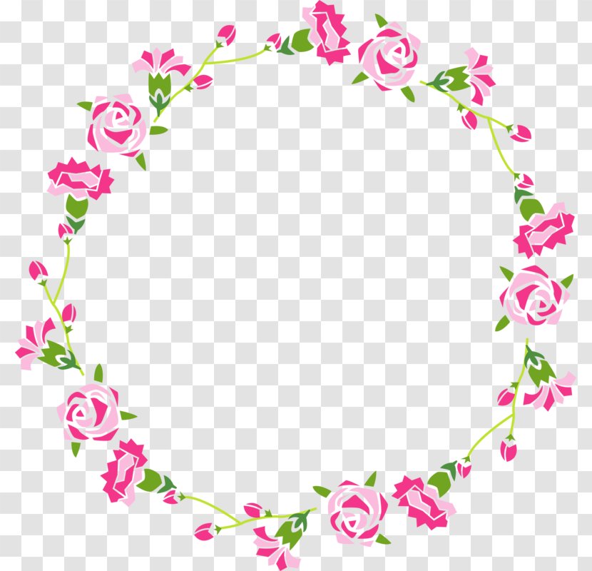 Rose Flower Watercolor Painting - Pink Flowers - Hand-painted Garland Of Roses Transparent PNG