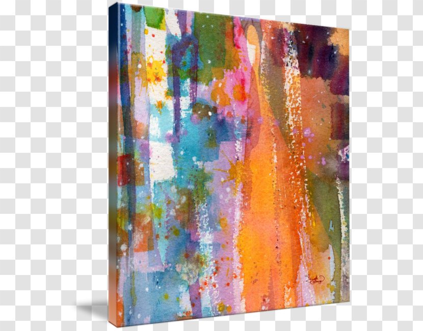 Watercolor Painting Acrylic Paint Gallery Wrap Modern Art Transparent PNG