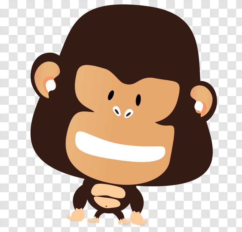 Gorilla Monkey Isangi Photo Booth - Cartoon Transparent PNG