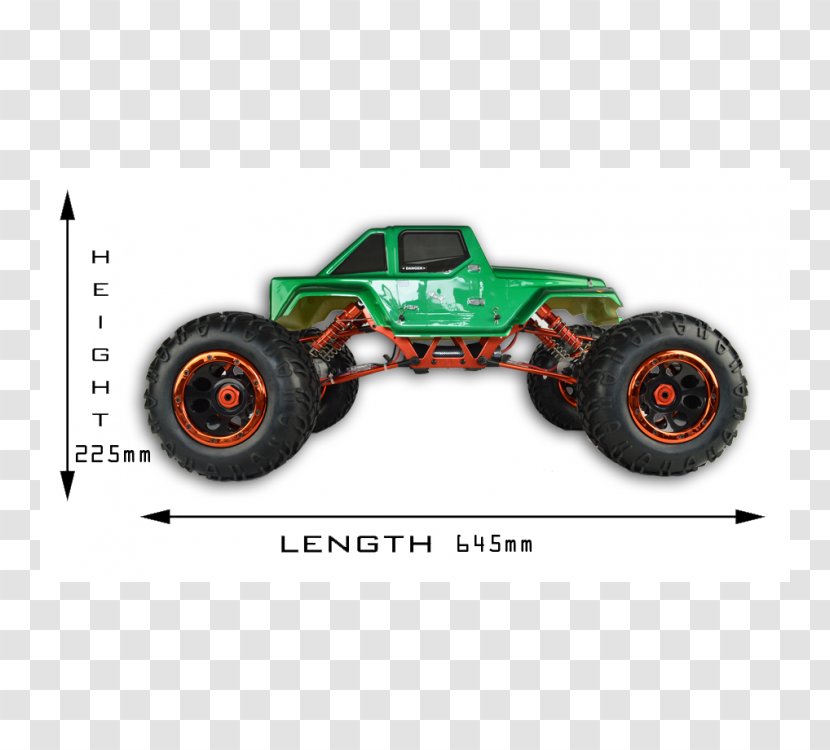 Radio-controlled Car Rock Crawling Monster Truck - Automotive Tire Transparent PNG