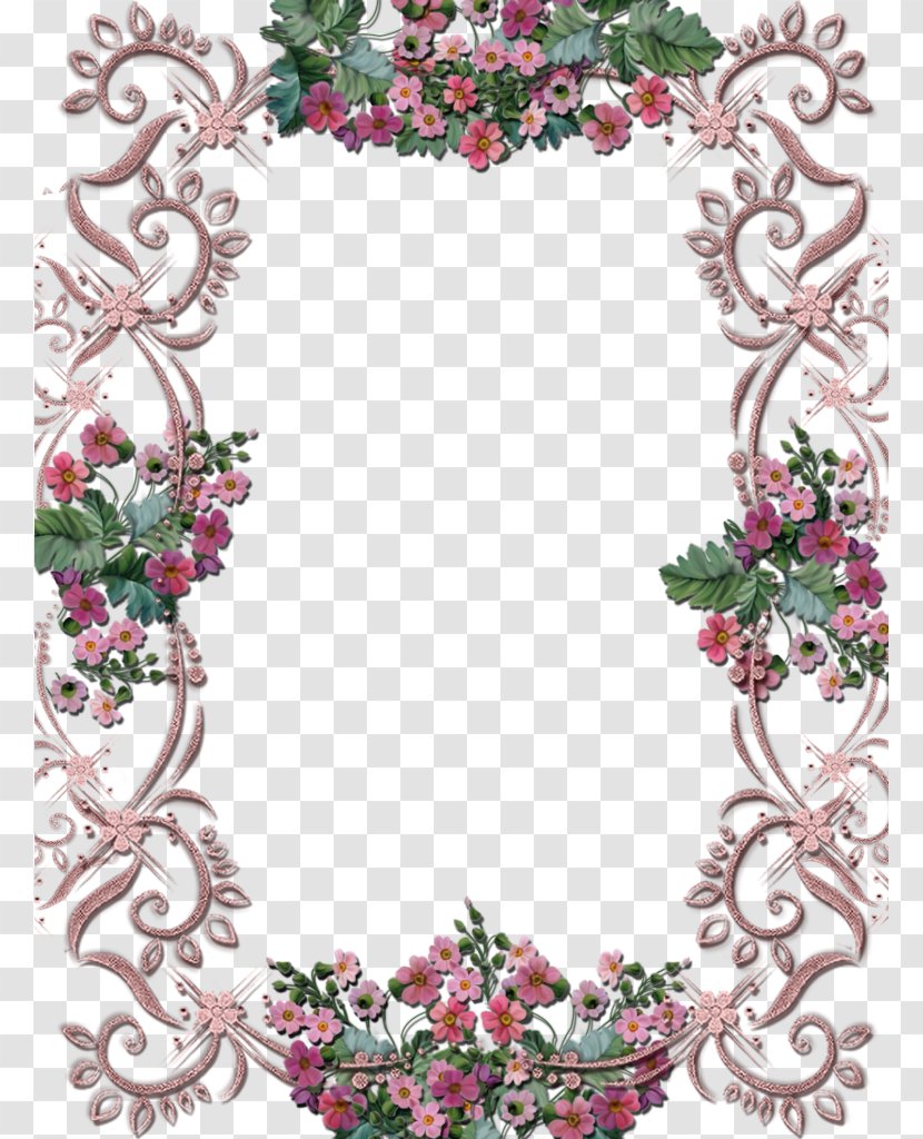 Borders And Frames Picture Clip Art Image - Floral Design - Blossoms Frame Transparent PNG