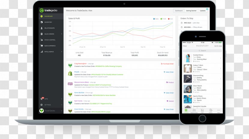 Smartphone TradeGecko Inventory Management Software Computer Handheld Devices - Warehouse Transparent PNG