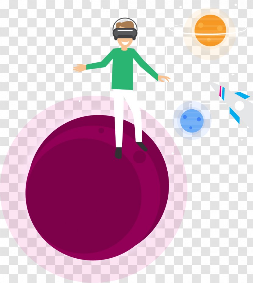Virtual Reality Clip Art - Gratis - Experience Of Space Travel Transparent PNG