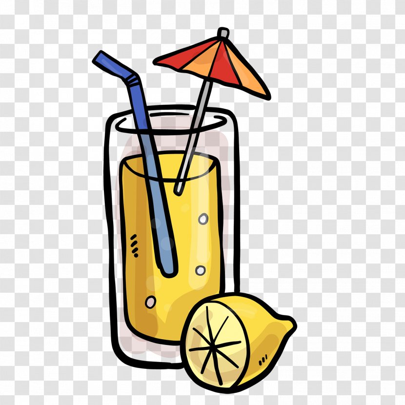 Juice Tea Drink Fruit Smoothie - Yellow - Cartoon Of Wind Transparent PNG