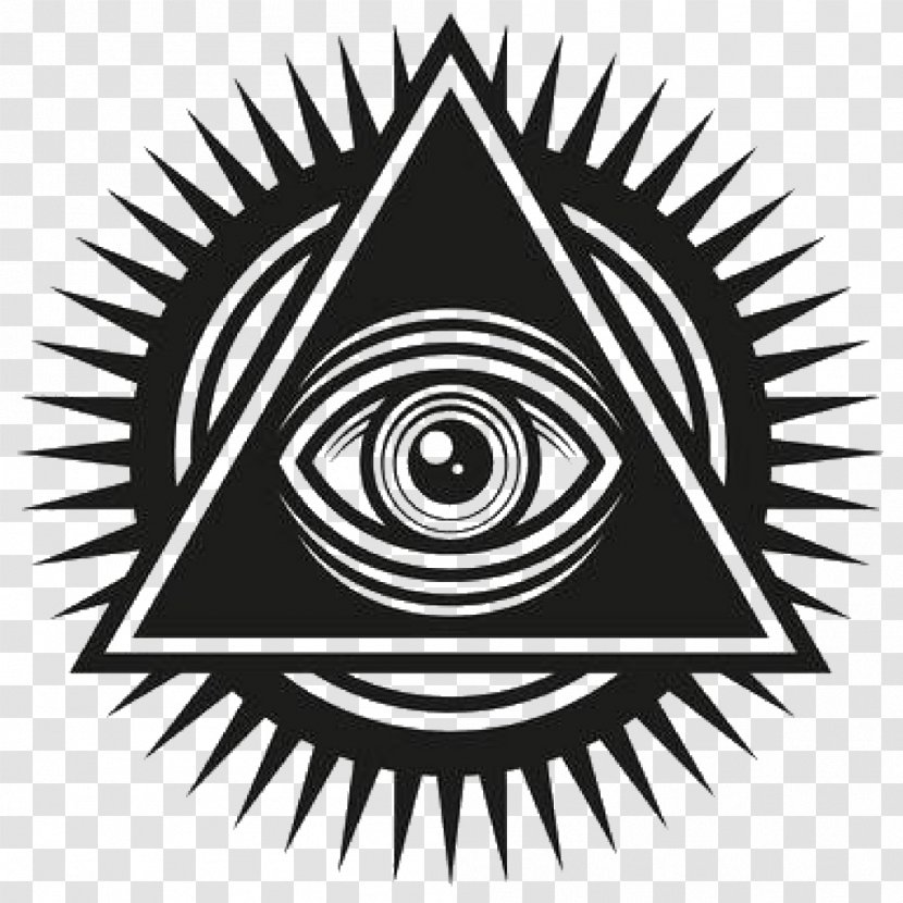 Freemasonry Vector Graphics Eye Of Providence Royalty-free Stock Photography - Blackandwhite - Symbol Transparent PNG