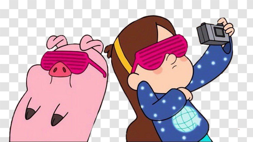 Mabel Pines Dipper Waddles Robbie Wendy - Watercolor - Gravity Falls Transparent PNG