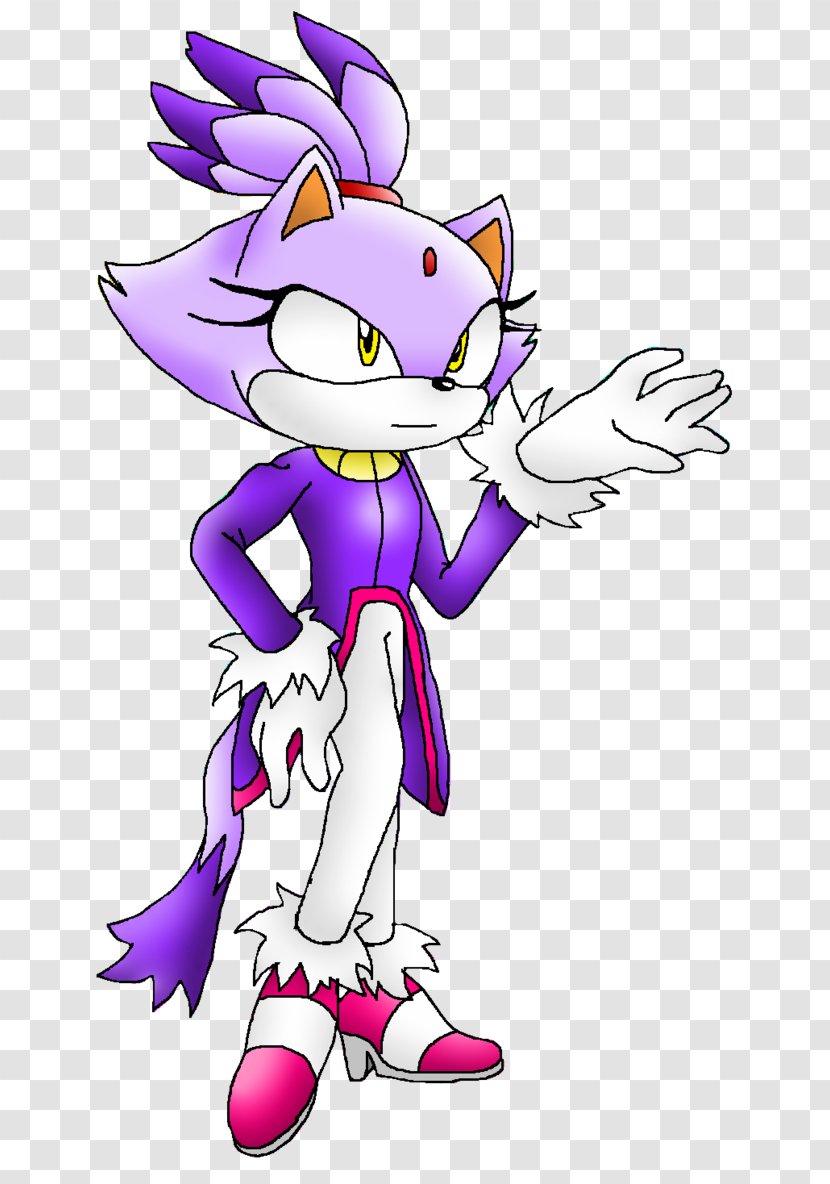 Blaze The Cat Art Clip - Flower Transparent PNG