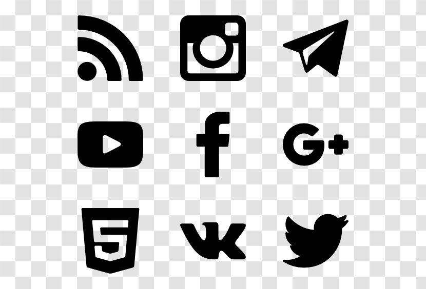 Social Media - Black - Logo Transparent PNG
