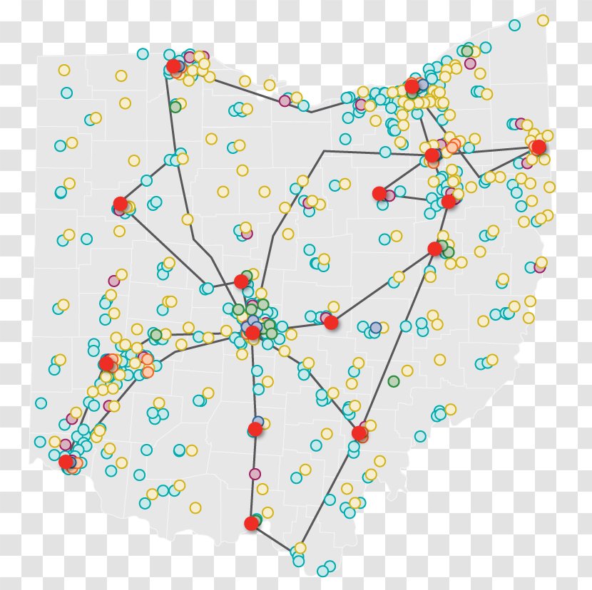 OARnet Optical Fiber OAR Net Map Ohio Supercomputer Center - Technology - Customer Transparent PNG