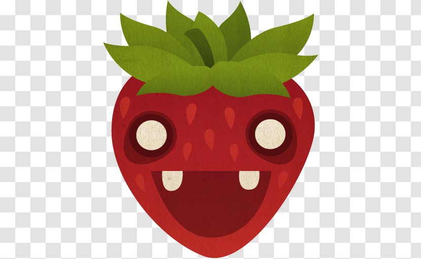 Head Apple Fictional Character Food Plant - Mouth - Fraise Transparent PNG