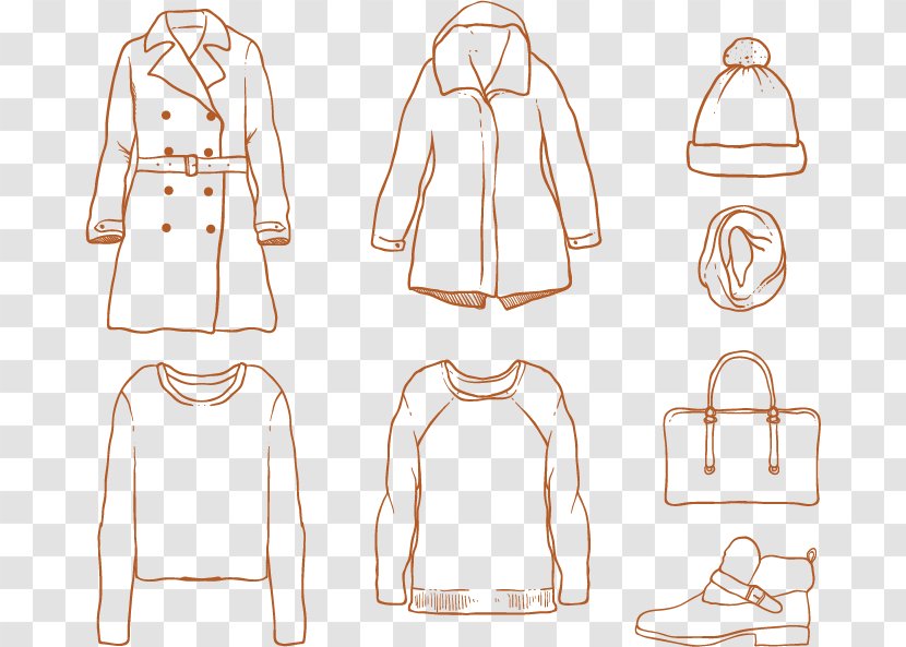 Sleeve Winter Clothing Fashion Accessory - Assortment Strategies - Hand-painted Women Coat Transparent PNG