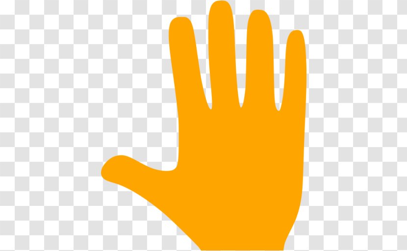 Thumb Hand Clip Art - Finger - Orange Transparent PNG