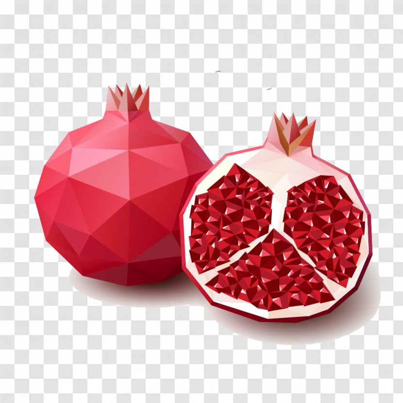 Pomegranate Juice Fruit Polygon - Picture Material Transparent PNG