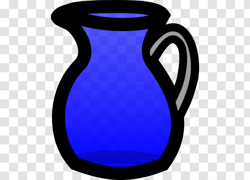 Pitcher Jug Carafe Clip Art - Glass - Blue Cup Cliparts Transparent PNG