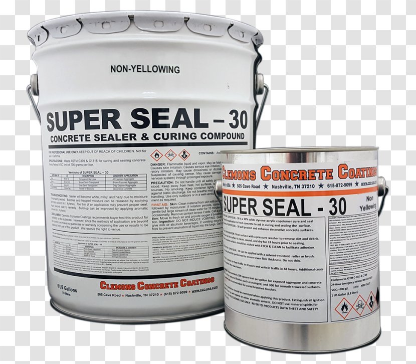 Concrete Sealer Decorative Coating - Sealant - Gallon Transparent PNG