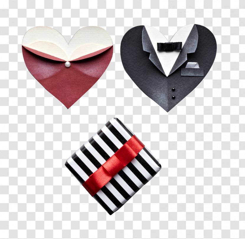 Gift Wedding Bridegroom Valentines Day - Heart - Origami Men And Women Transparent PNG