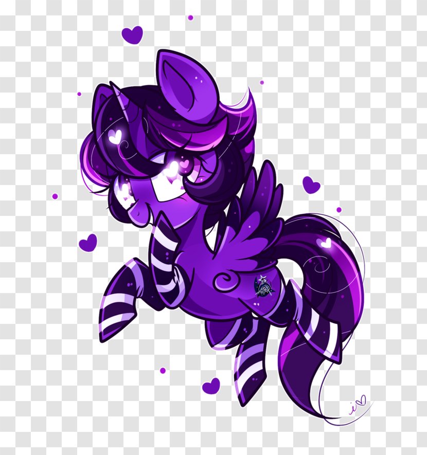 Horse Illustration Mammal Cartoon Purple - Organism Transparent PNG