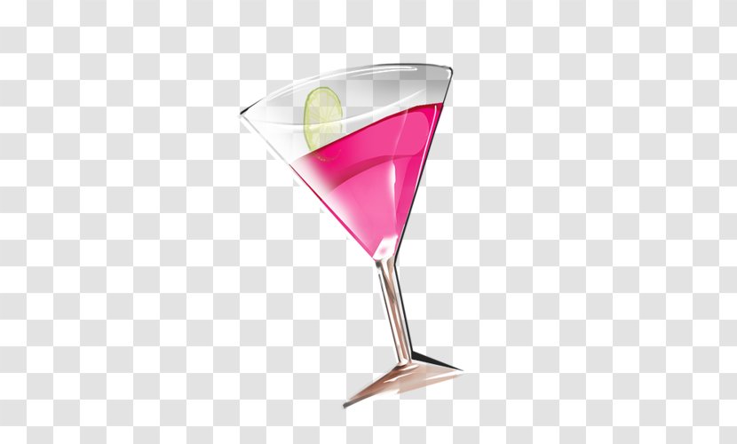 Cosmopolitan Cocktail Juice Pink Lady Martini - Glass - Hand-painted Transparent PNG