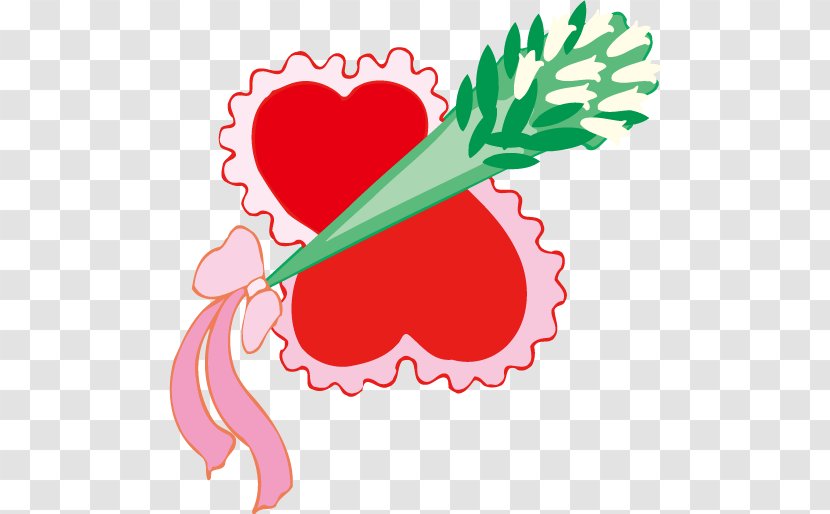 Red Heart Clip Art - Love Vector Green Bouquet Transparent PNG