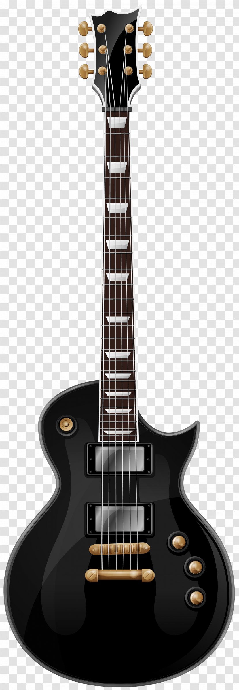ESP LTD EC-1000 EMG 81 MH-1000 Electric Guitar - Silhouette - Black Clip Art Image Transparent PNG