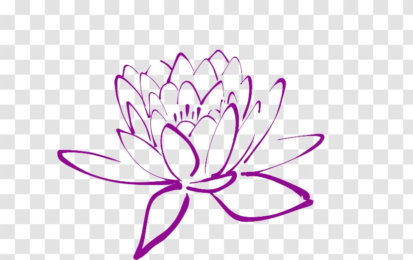 Clip Art Openclipart Magnolia Vector Graphics Image - Purple - Lotus Flower Transparent PNG