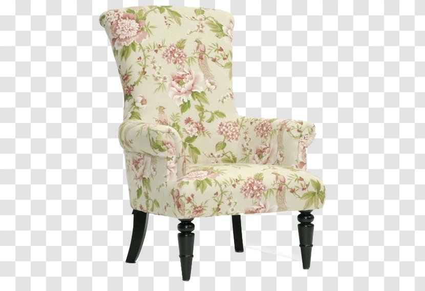 Chair Furniture Upholstery Dining Room Beige - Seat - Pastoral Floral Sofa Transparent PNG