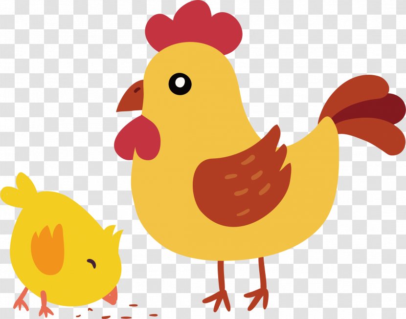 Yellow-hair Chicken Little Yellow Euclidean Vector Farm - Poultry - Cute Hen And Transparent PNG