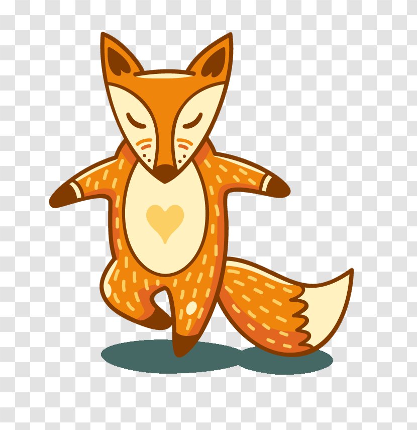 Yoga - Fox - Doing Transparent PNG