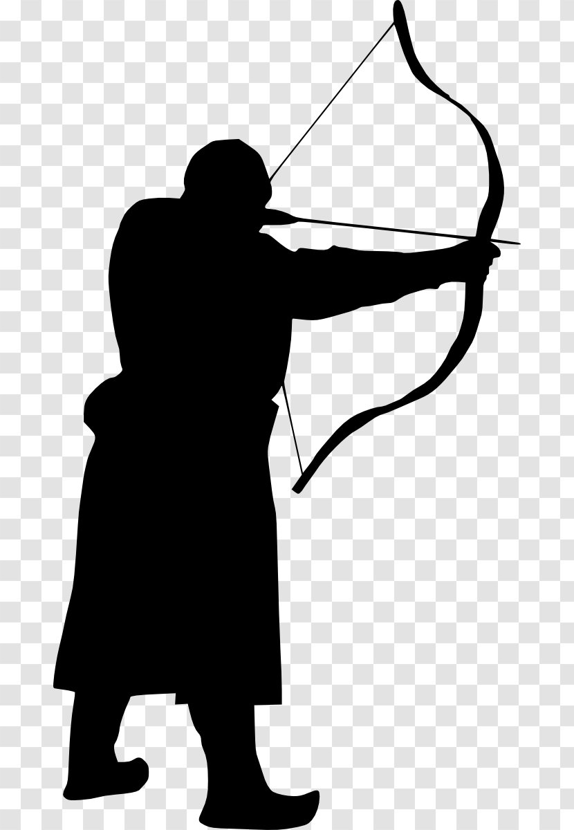 Archery Silhouette Bow And Arrow Clip Art - Kyudo - Archer Transparent PNG